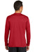 Port & Company PC380LS Mens Dry Zone Performance Moisture Wicking Long Sleeve Crewneck T-Shirt Red Back