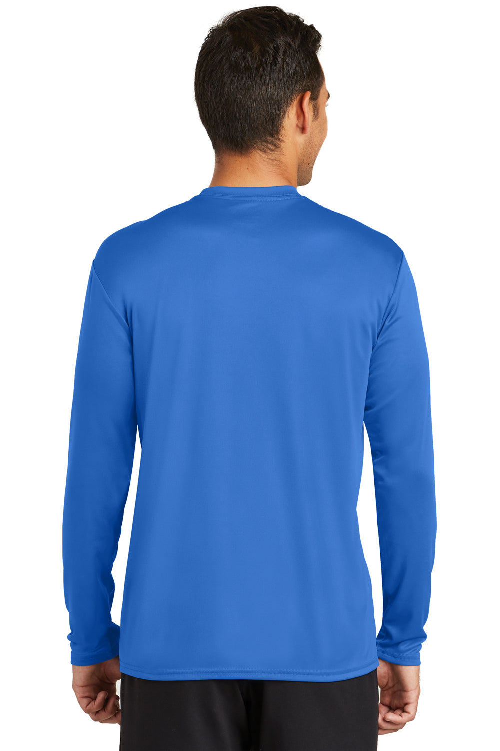 Port & Company PC380LS Mens Dry Zone Performance Moisture Wicking Long Sleeve Crewneck T-Shirt Royal Blue Back