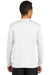 Port & Company PC380LS Mens Dry Zone Performance Moisture Wicking Long Sleeve Crewneck T-Shirt White Back