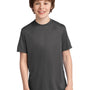 Port & Company Youth Dry Zone Performance Moisture Wicking Short Sleeve Crewneck T-Shirt - Charcoal Grey