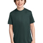 Port & Company Youth Dry Zone Performance Moisture Wicking Short Sleeve Crewneck T-Shirt - Dark Green