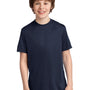 Port & Company Youth Dry Zone Performance Moisture Wicking Short Sleeve Crewneck T-Shirt - Deep Navy Blue