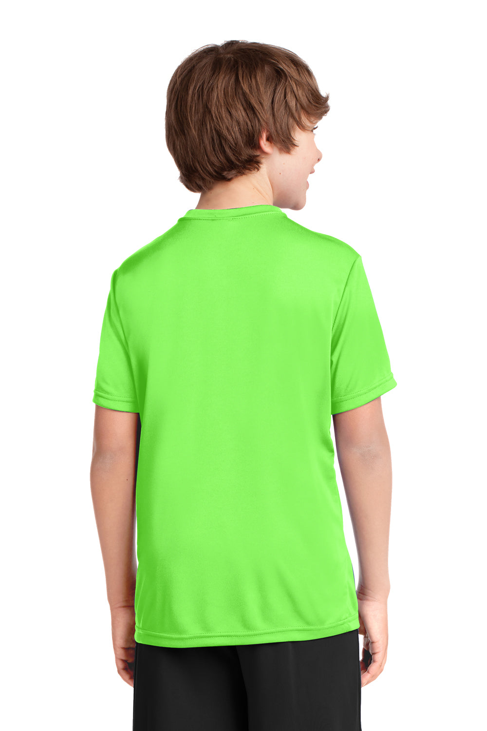 Port & Company PC380Y Youth Dry Zone Performance Moisture Wicking Short Sleeve Crewneck T-Shirt Neon Green Back
