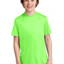 Port & Company Youth Dry Zone Performance Moisture Wicking Short Sleeve Crewneck T-Shirt - Neon Green