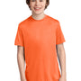 Port & Company Youth Dry Zone Performance Moisture Wicking Short Sleeve Crewneck T-Shirt - Neon Orange