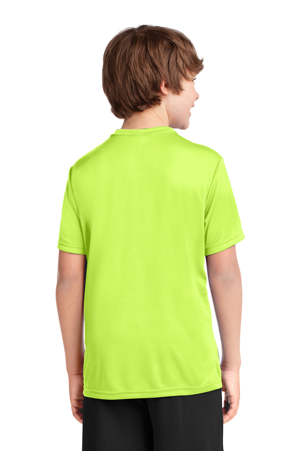 Port & Company PC380Y Youth Dry Zone Performance Moisture Wicking Short Sleeve Crewneck T-Shirt Neon Yellow Back
