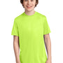 Port & Company Youth Dry Zone Performance Moisture Wicking Short Sleeve Crewneck T-Shirt - Neon Yellow