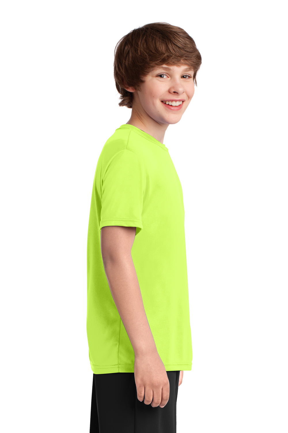 Port & Company PC380Y Youth Dry Zone Performance Moisture Wicking Short Sleeve Crewneck T-Shirt Neon Yellow Side