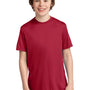 Port & Company Youth Dry Zone Performance Moisture Wicking Short Sleeve Crewneck T-Shirt - Red