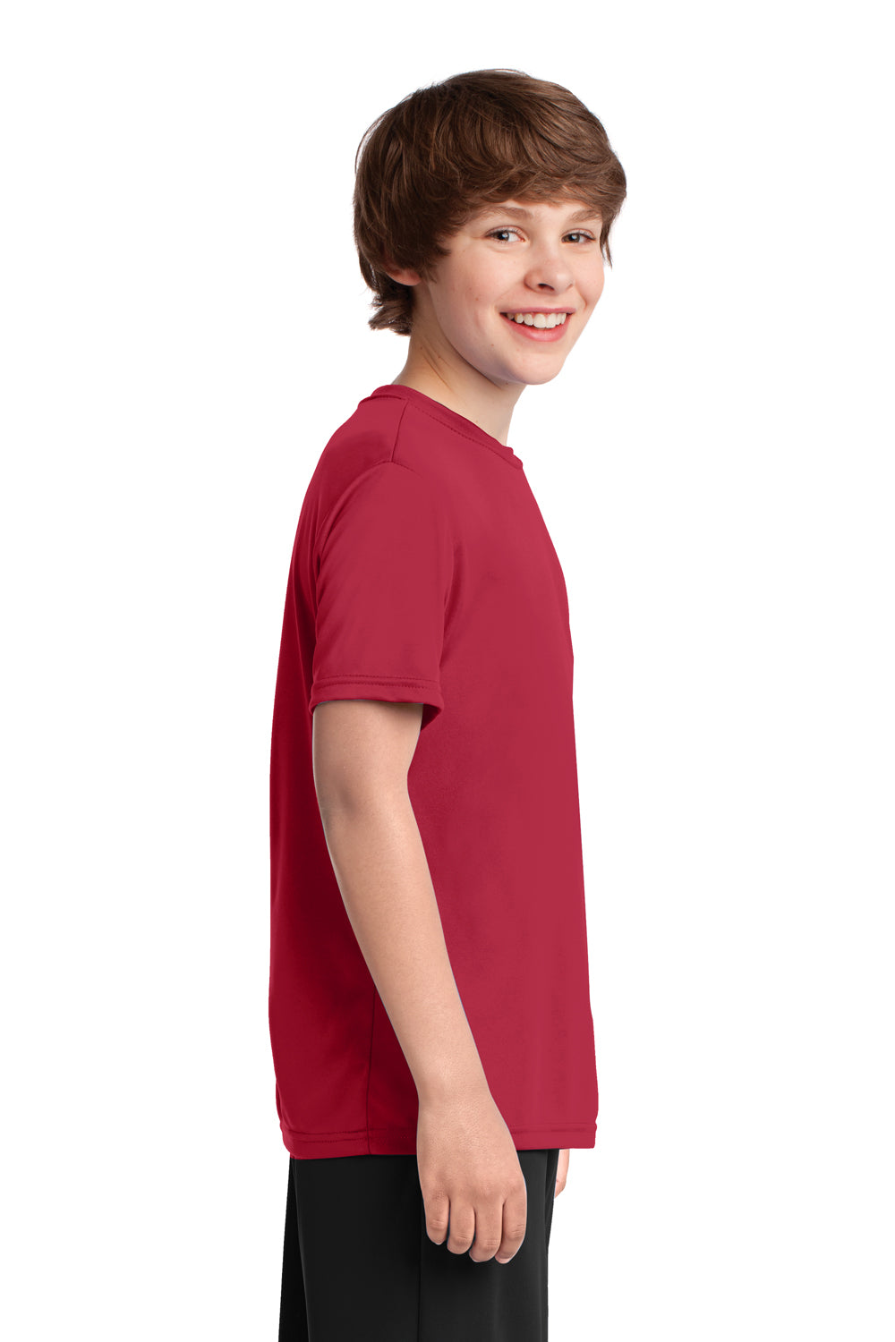 Port & Company PC380Y Youth Dry Zone Performance Moisture Wicking Short Sleeve Crewneck T-Shirt Red Side