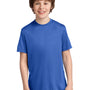 Port & Company Youth Dry Zone Performance Moisture Wicking Short Sleeve Crewneck T-Shirt - Royal Blue