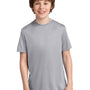 Port & Company Youth Dry Zone Performance Moisture Wicking Short Sleeve Crewneck T-Shirt - Silver Grey