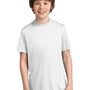 Port & Company Youth Dry Zone Performance Moisture Wicking Short Sleeve Crewneck T-Shirt - White