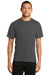 Port & Company PC381 Mens Dry Zone Performance Moisture Wicking Short Sleeve Crewneck T-Shirt Charcoal Grey Front