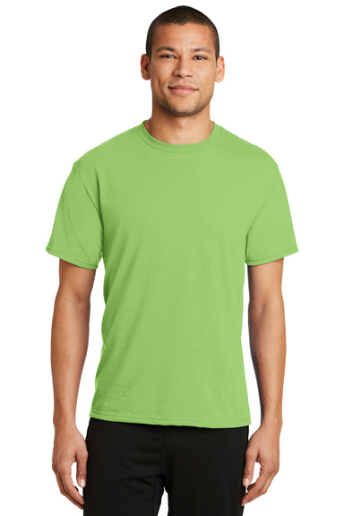Port & Company PC381 Mens Dry Zone Performance Moisture Wicking Short Sleeve Crewneck T-Shirt Lime Green Front
