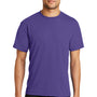 Port & Company Mens Dry Zone Performance Moisture Wicking Short Sleeve Crewneck T-Shirt - Purple