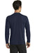Port & Company PC381LS Mens Dry Zone Performance Moisture Wicking Long Sleeve Crewneck T-Shirt Navy Blue Back