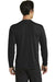 Port & Company PC381LS Mens Dry Zone Performance Moisture Wicking Long Sleeve Crewneck T-Shirt Black Back