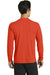 Port & Company PC381LS Mens Dry Zone Performance Moisture Wicking Long Sleeve Crewneck T-Shirt Orange Back