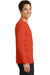 Port & Company PC381LS Mens Dry Zone Performance Moisture Wicking Long Sleeve Crewneck T-Shirt Orange Side