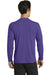 Port & Company PC381LS Mens Dry Zone Performance Moisture Wicking Long Sleeve Crewneck T-Shirt Purple Back