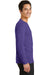 Port & Company PC381LS Mens Dry Zone Performance Moisture Wicking Long Sleeve Crewneck T-Shirt Purple Side