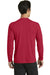 Port & Company PC381LS Mens Dry Zone Performance Moisture Wicking Long Sleeve Crewneck T-Shirt Red Back