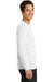 Port & Company PC381LS Mens Dry Zone Performance Moisture Wicking Long Sleeve Crewneck T-Shirt White Side