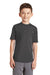 Port & Company PC381Y Youth Dry Zone Performance Moisture Wicking Short Sleeve Crewneck T-Shirt Charcoal Grey Front