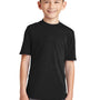 Port & Company Youth Dry Zone Performance Moisture Wicking Short Sleeve Crewneck T-Shirt - Jet Black