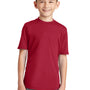 Port & Company Youth Dry Zone Performance Moisture Wicking Short Sleeve Crewneck T-Shirt - Red