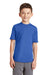 Port & Company PC381Y Youth Dry Zone Performance Moisture Wicking Short Sleeve Crewneck T-Shirt Royal Blue Front
