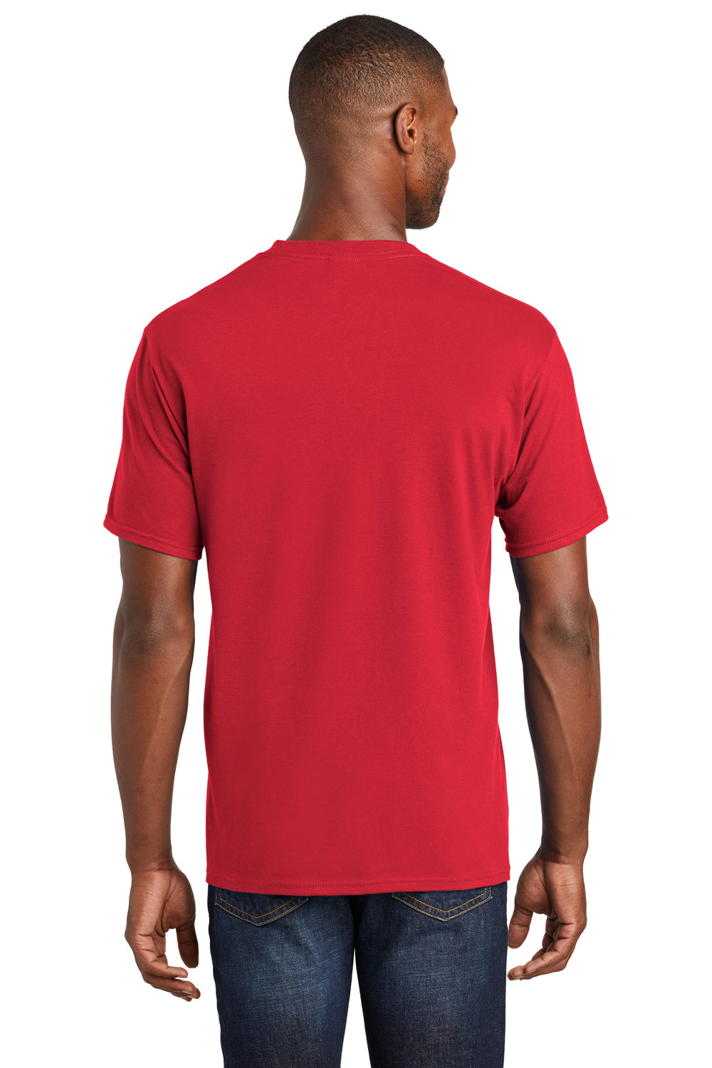 Port & Company PC450 Mens Fan Favorite Short Sleeve Crewneck T-Shirt Athletic Red Back