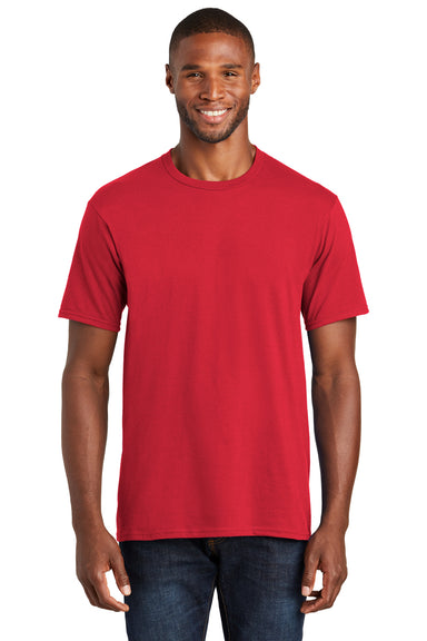 Port & Company PC450 Mens Fan Favorite Short Sleeve Crewneck T-Shirt Athletic Red Front