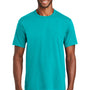 Port & Company Mens Fan Favorite Short Sleeve Crewneck T-Shirt - Bright Aqua Blue