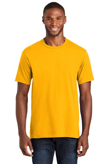 Port & Company PC450 Mens Fan Favorite Short Sleeve Crewneck T-Shirt Gold Front