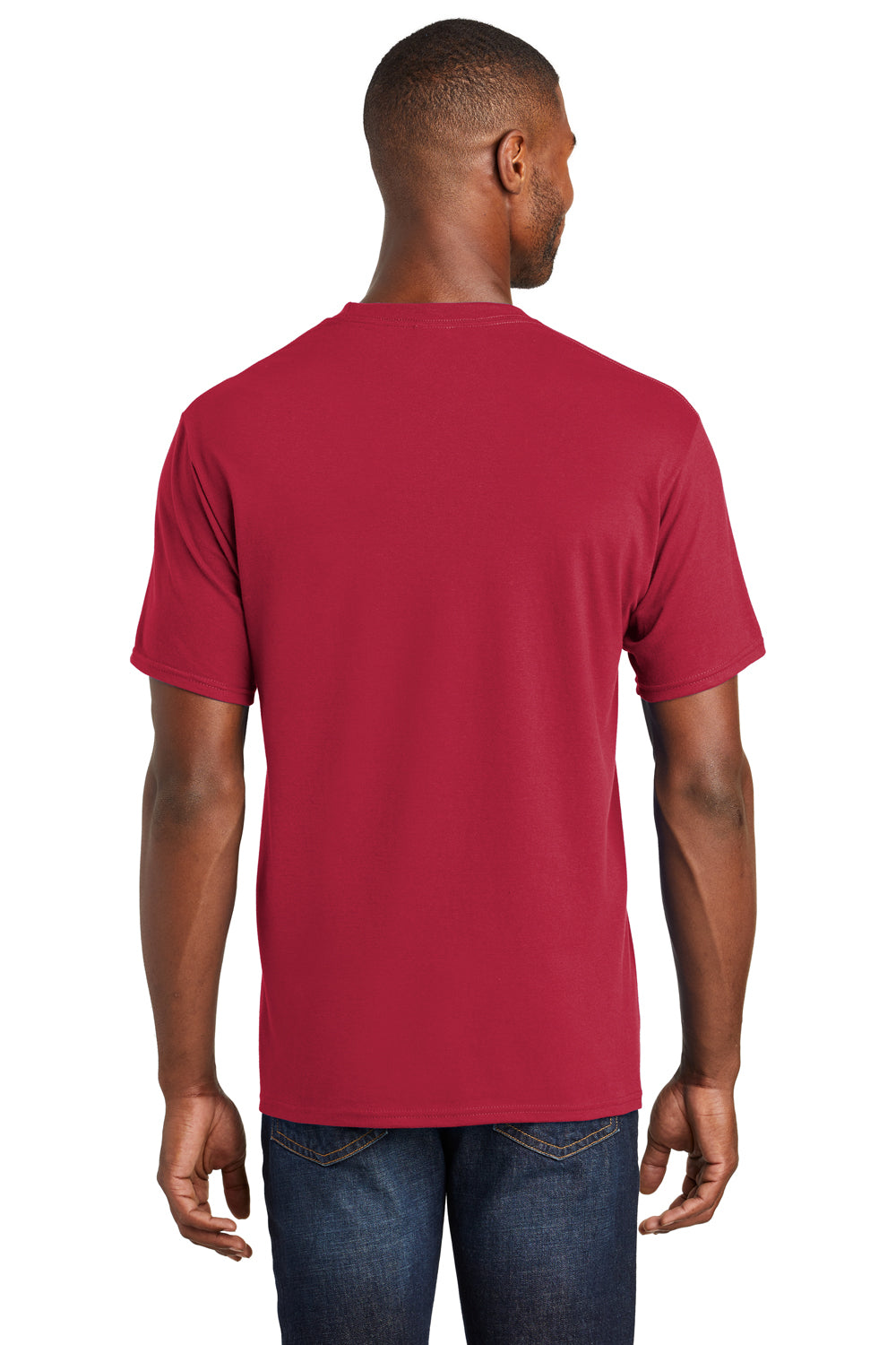 Port & Company PC450 Mens Fan Favorite Short Sleeve Crewneck T-Shirt Cardinal Red Back
