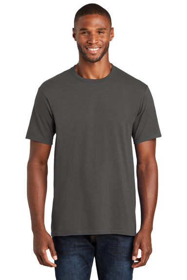 Port & Company PC450 Mens Fan Favorite Short Sleeve Crewneck T-Shirt Charcoal Grey Front