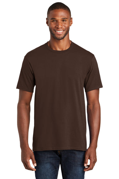 Port & Company PC450 Mens Fan Favorite Short Sleeve Crewneck T-Shirt Chocolate Brown Front