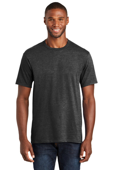 Port & Company PC450 Mens Fan Favorite Short Sleeve Crewneck T-Shirt Heather Dark Grey Front