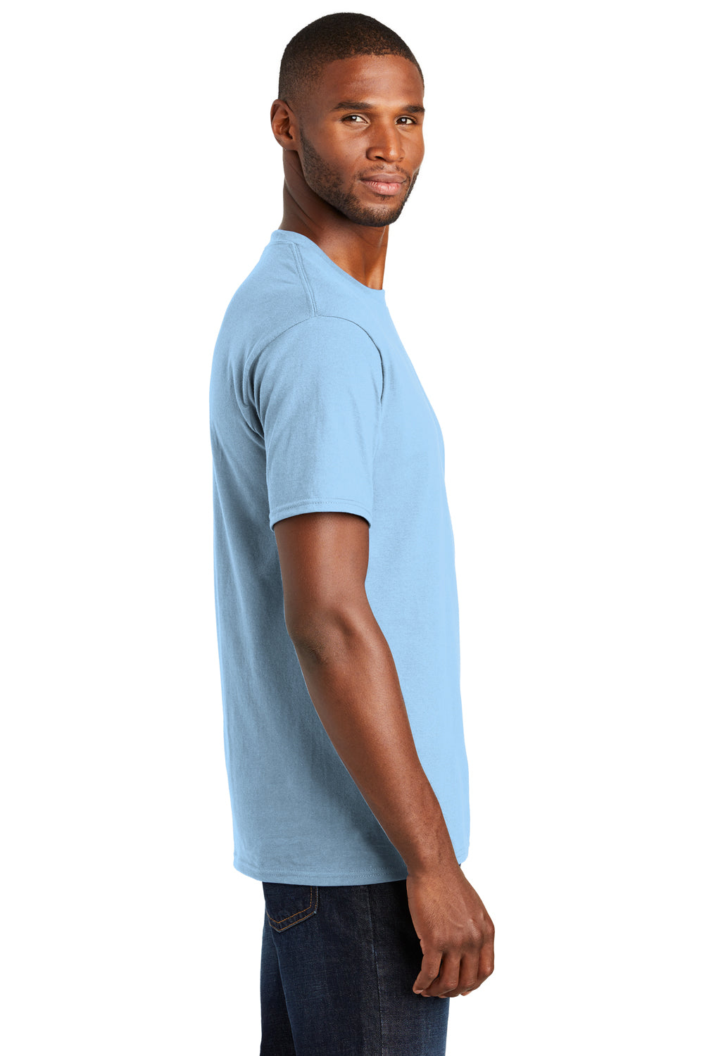 Port & Company PC450 Mens Fan Favorite Short Sleeve Crewneck T-Shirt Light Blue Side