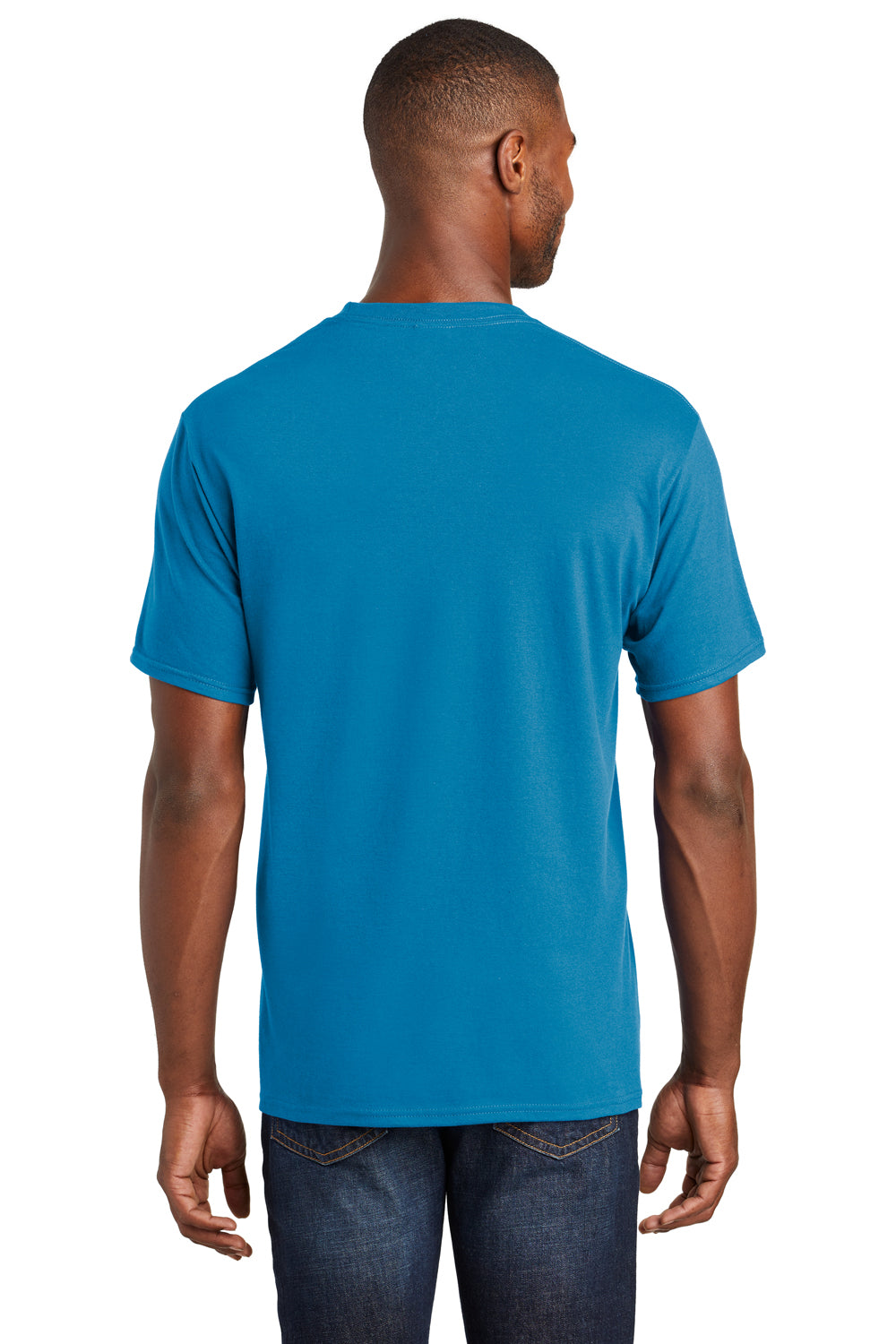 Port & Company PC450 Mens Fan Favorite Short Sleeve Crewneck T-Shirt Sapphire Blue Back