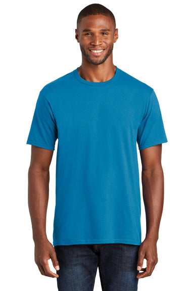 Port & Company PC450 Mens Fan Favorite Short Sleeve Crewneck T-Shirt Sapphire Blue Front