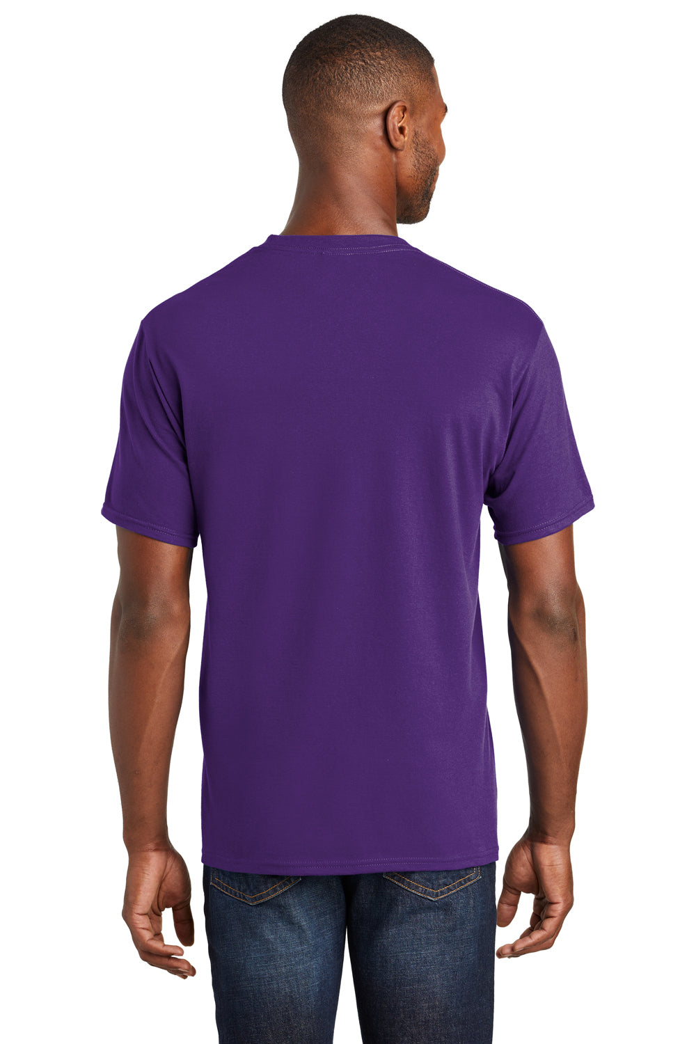 Port & Company PC450 Mens Fan Favorite Short Sleeve Crewneck T-Shirt Purple Back