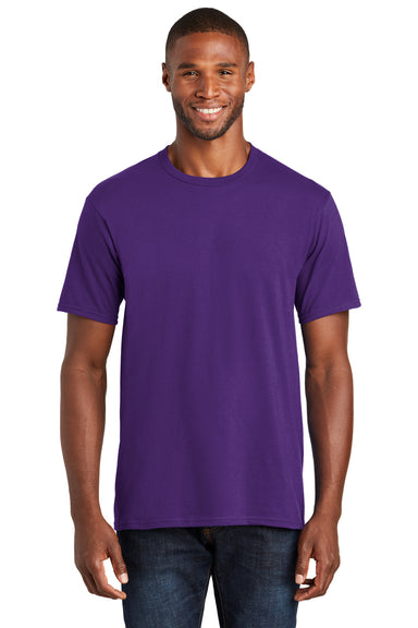 Port & Company PC450 Mens Fan Favorite Short Sleeve Crewneck T-Shirt Purple Front