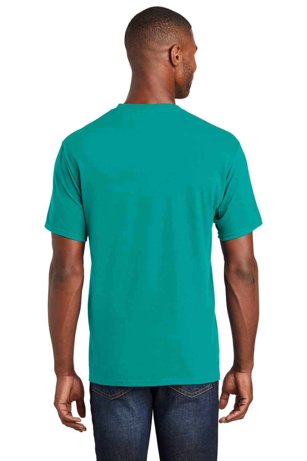 Port & Company PC450 Mens Fan Favorite Short Sleeve Crewneck T-Shirt Teal Green Back