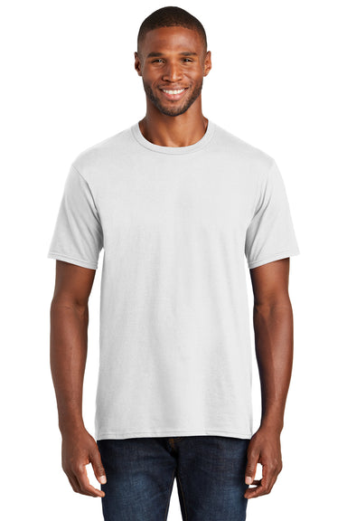 Port & Company PC450 Mens Fan Favorite Short Sleeve Crewneck T-Shirt White Front