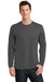 Port & Company PC450LS Mens Fan Favorite Long Sleeve Crewneck T-Shirt Charcoal Grey Front