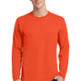 Port & Company Mens Fan Favorite Long Sleeve Crewneck T-Shirt - Orange