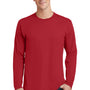 Port & Company Mens Fan Favorite Long Sleeve Crewneck T-Shirt - Team Cardinal Red